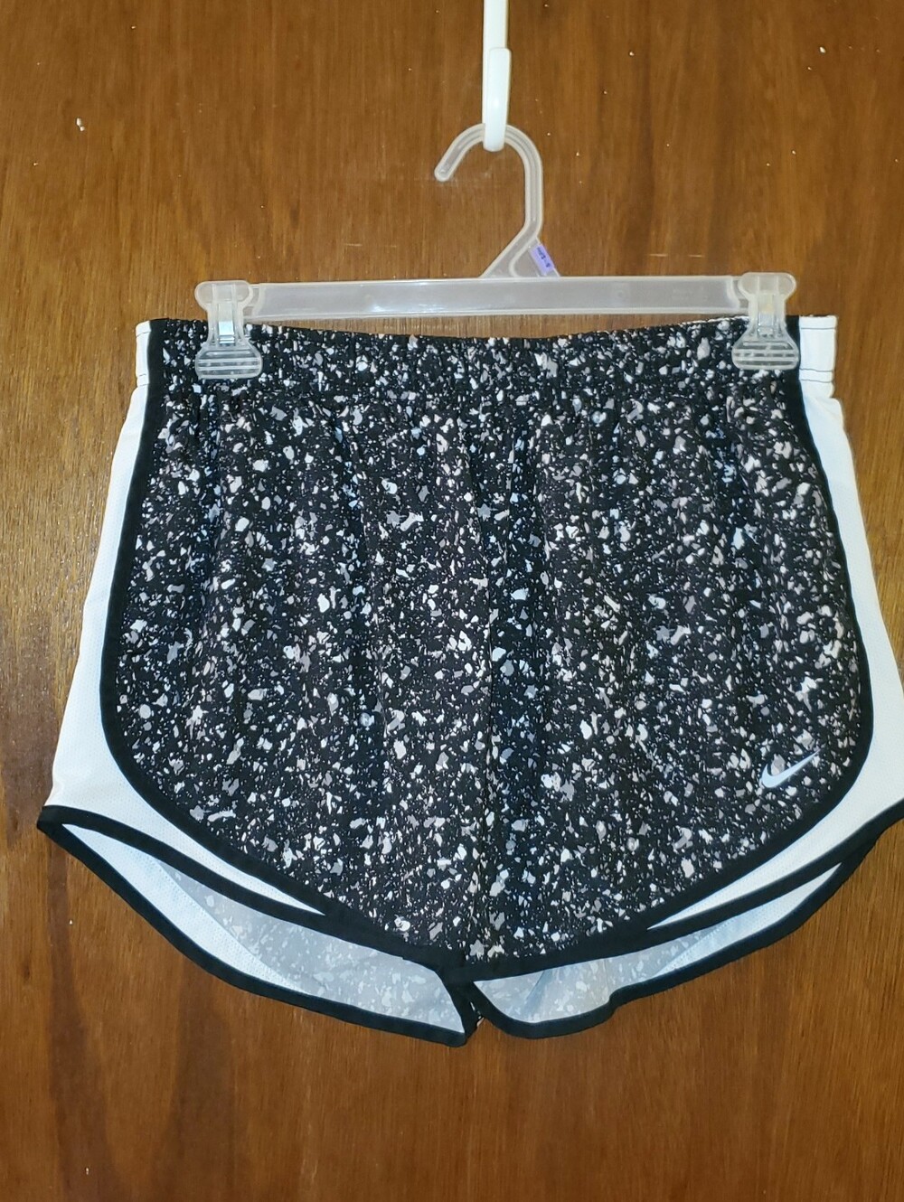Nike Dri Fit Black & White Speckled Athletic Shorts Sz Xl